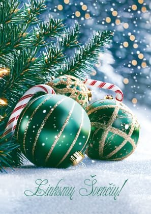 kalėdinis atvirukas be voko verslo klientams