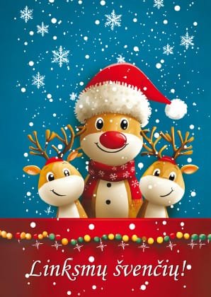 Kalėdiniai dvigubi atvirukai | Naujametiniai dvigubi atvirukai be voko | Ekonomiškas pasirinkimas | Aropolis